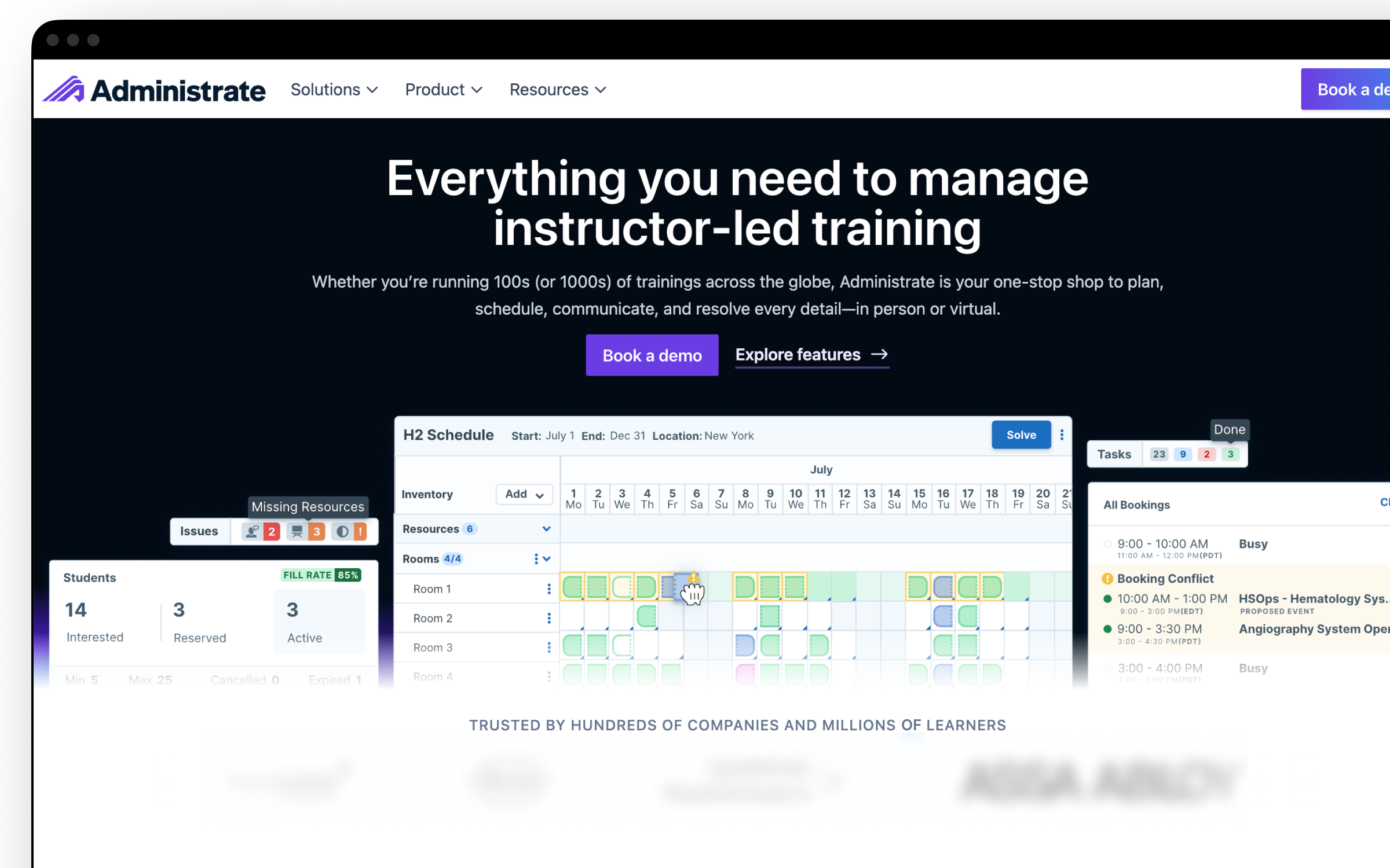 Administrate marketing website design.