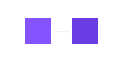 Old purple color swatch with an arrow pointing to an updated purple color swatch.